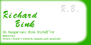 richard bink business card